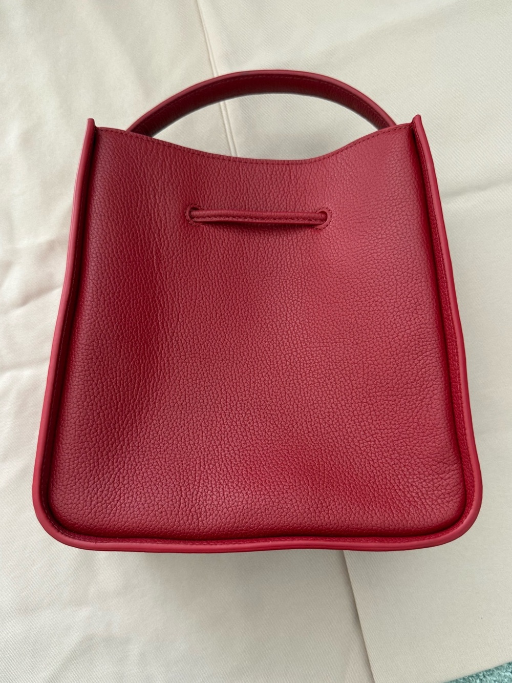 3.1 Phillip Lim Red Pebbled Drawstring Shoulder Bag - Picture 5 of 9